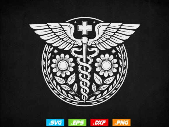 A Practical Review of the Floral Medical Symbol Embroidery Design