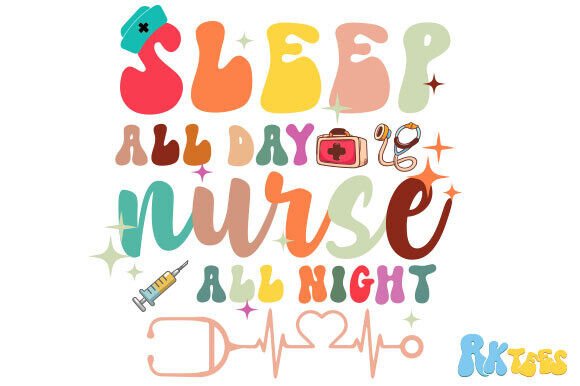 A Retro Nurse SVG for Embroidered Gifts & Apparel