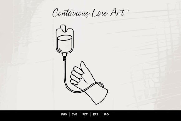 IV Drip Hand: A Unique Embroidery Design