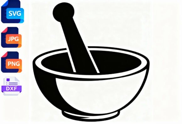 Mortar and Pestle: A Versatile Embroidery Design for Authentic Style