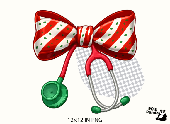 Nurse Christmas Coquette PNG: A Festive Embroidery Delight